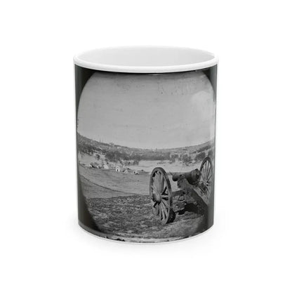 Richmond, Va. View Of City From Belle Isle; Gun In Foreground (U.S. Civil War) White Coffee Mug 11oz - Go Mug Yourself