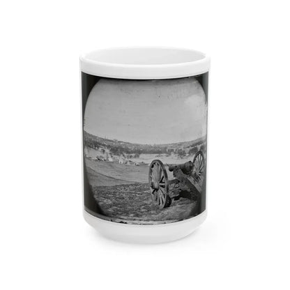 Richmond, Va. View Of City From Belle Isle; Gun In Foreground (U.S. Civil War) White Coffee Mug 15oz - Go Mug Yourself
