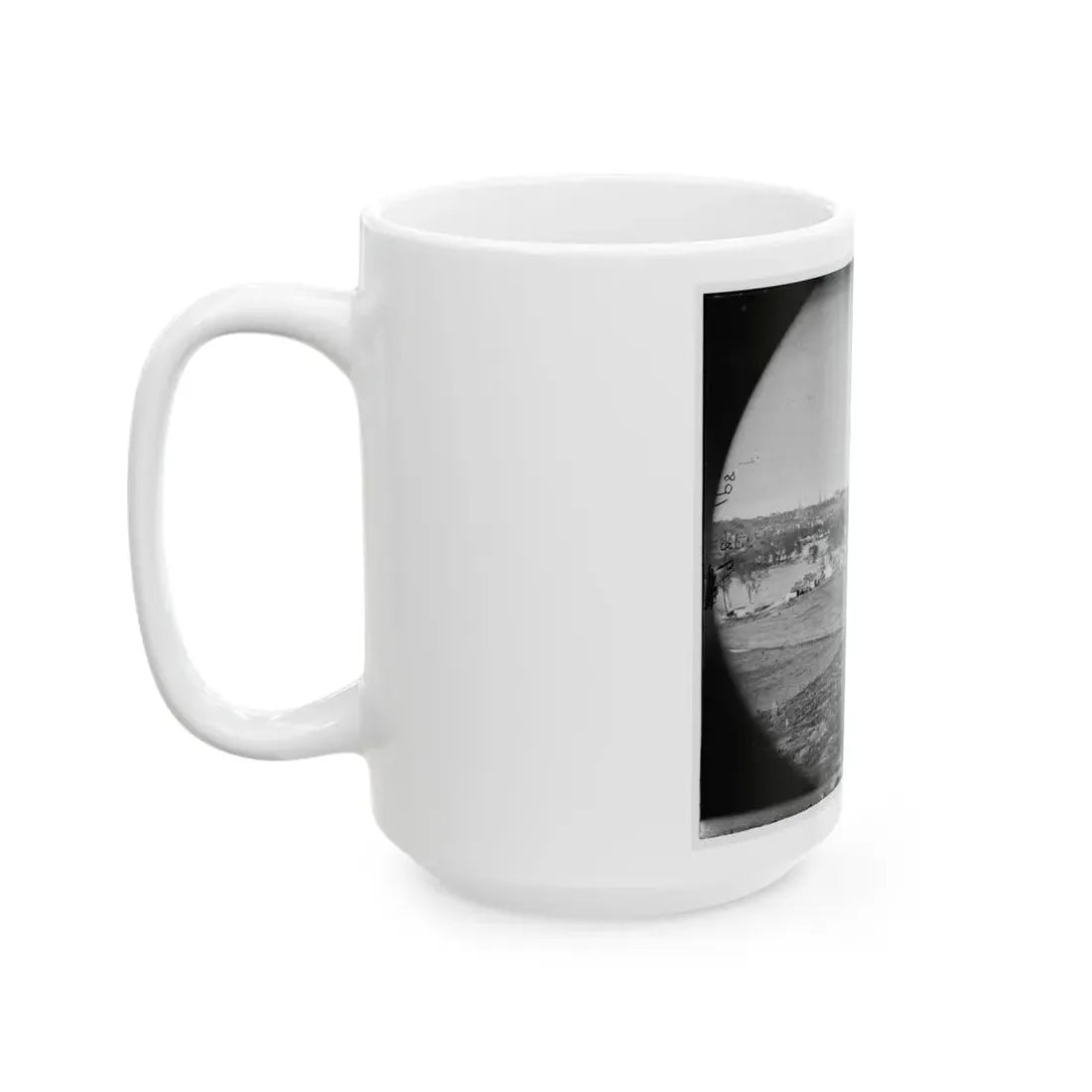 Richmond, Va. View Of City From Belle Isle; Gun In Foreground (U.S. Civil War) White Coffee Mug - Go Mug Yourself