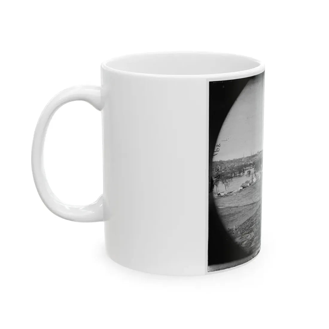 Richmond, Va. View Of City From Belle Isle; Gun In Foreground (U.S. Civil War) White Coffee Mug - Go Mug Yourself