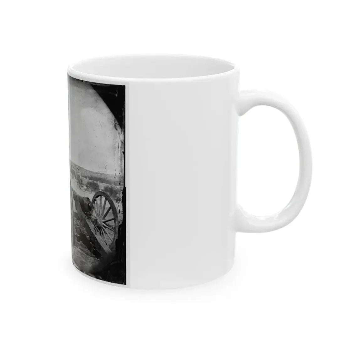 Richmond, Va. View Of City From Belle Isle; Gun In Foreground (U.S. Civil War) White Coffee Mug - Go Mug Yourself