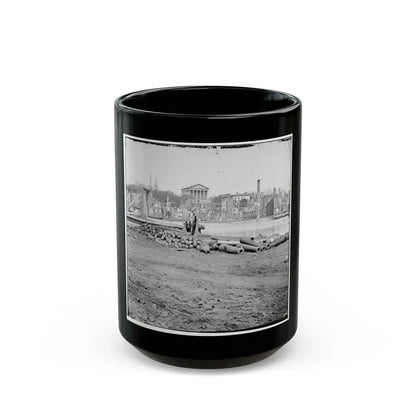 Richmond, Va. View Of The Burned District And The Capitol Across The Canal Basin (U.S. Civil War) Black Coffee Mug 15oz - Go Mug Yourself