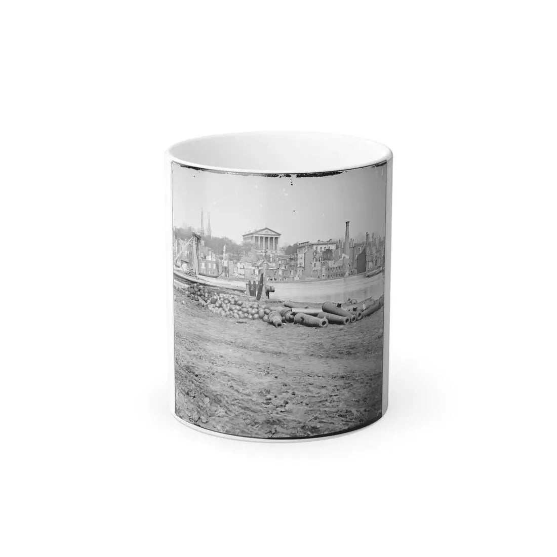 Richmond, Va. View of the Burned District and the Capitol Across the Canal Basin (U.S. Civil War) Color Changing Coffee Mug 11oz - Go Mug Yourself