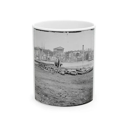 Richmond, Va. View Of The Burned District And The Capitol Across The Canal Basin (U.S. Civil War) White Coffee Mug 11oz - Go Mug Yourself