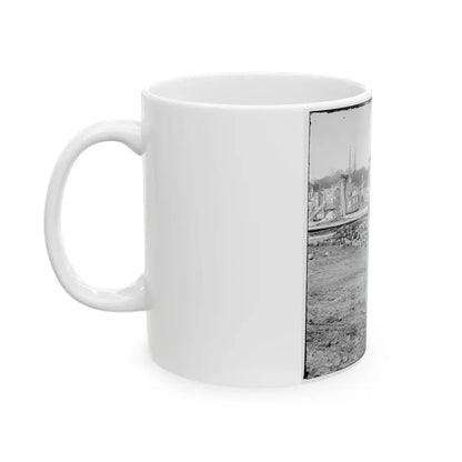 Richmond, Va. View Of The Burned District And The Capitol Across The Canal Basin (U.S. Civil War) White Coffee Mug - Go Mug Yourself