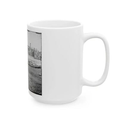 Richmond, Va. View Of The Burned District And The Capitol Across The Canal Basin (U.S. Civil War) White Coffee Mug - Go Mug Yourself