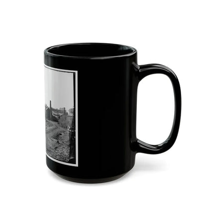 Richmond, Va. View Of The Tredegar Iron Works, With Footbridge To Neilson's Island (U.S. Civil War) Black Coffee Mug - Go Mug Yourself