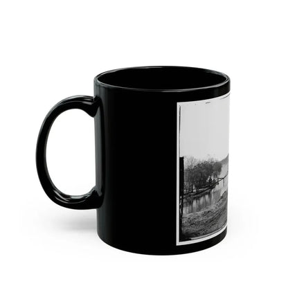 Richmond, Va. View Of The Tredegar Iron Works, With Footbridge To Neilson's Island (U.S. Civil War) Black Coffee Mug - Go Mug Yourself