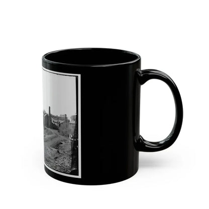Richmond, Va. View Of The Tredegar Iron Works, With Footbridge To Neilson's Island (U.S. Civil War) Black Coffee Mug - Go Mug Yourself