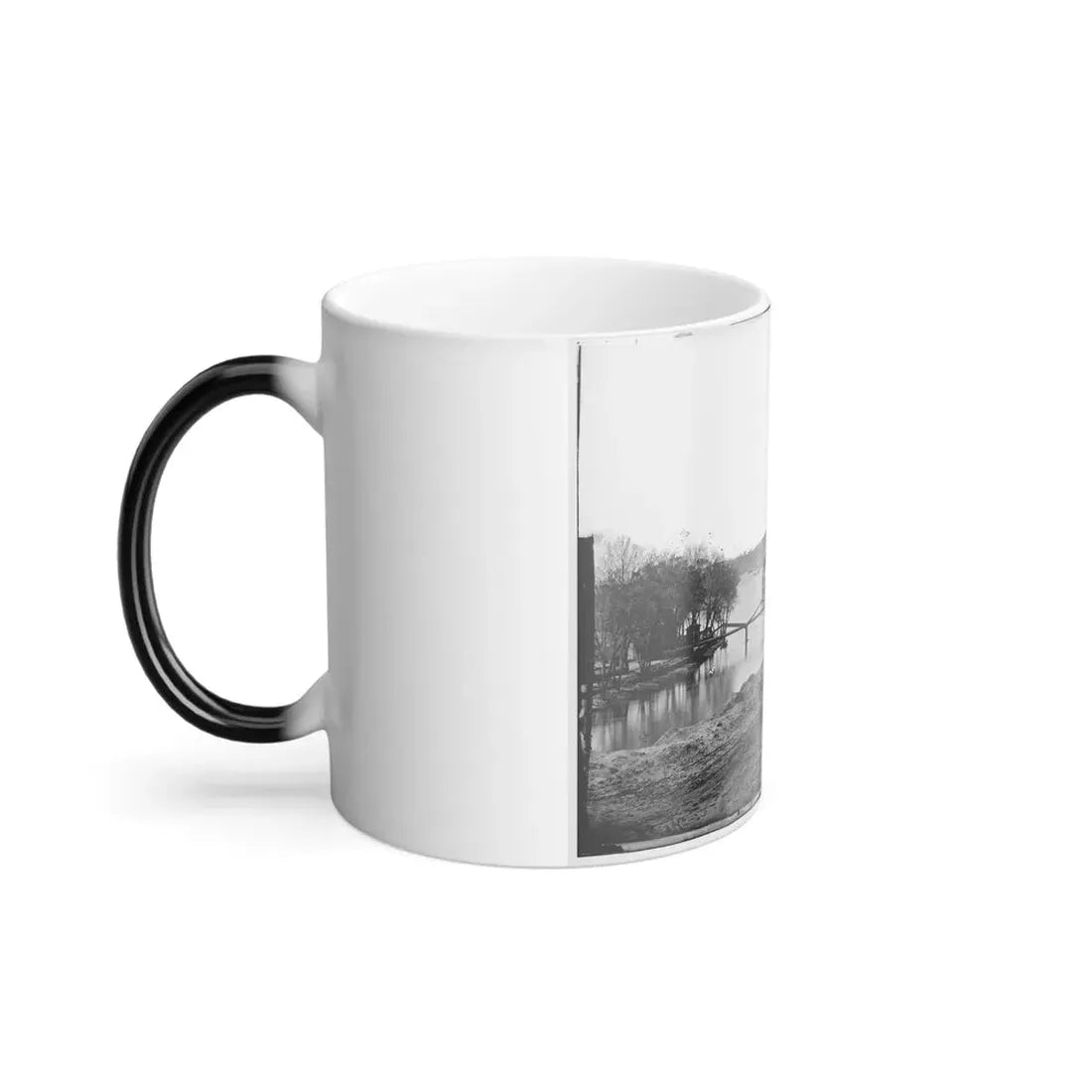 Richmond, Va. View of the Tredegar Iron Works, With Footbridge to Neilson's Island (U.S. Civil War) Color Changing Coffee Mug 11oz - Go Mug Yourself