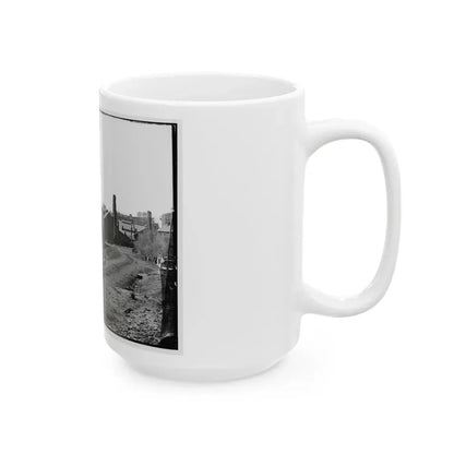 Richmond, Va. View Of The Tredegar Iron Works, With Footbridge To Neilson's Island (U.S. Civil War) White Coffee Mug - Go Mug Yourself