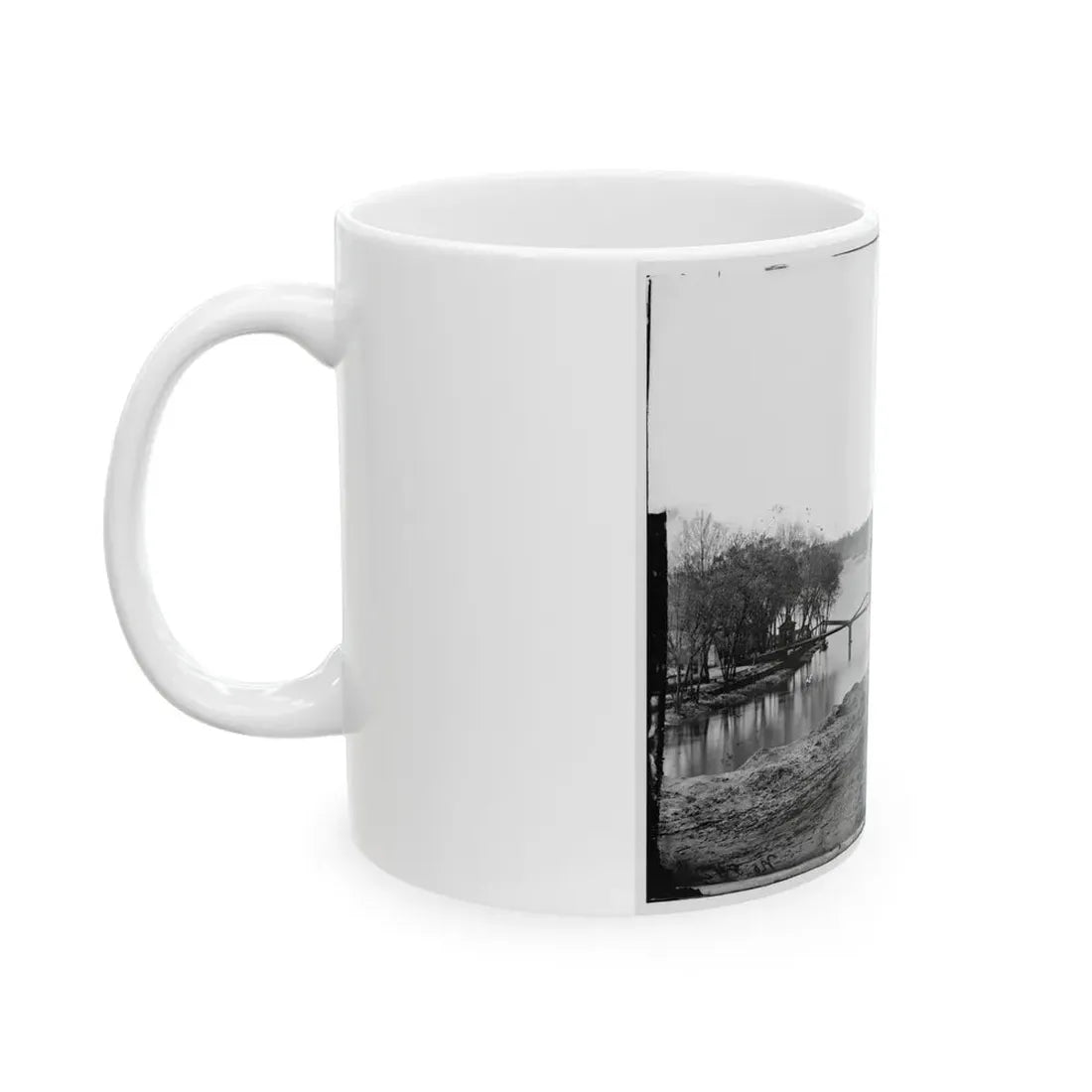 Richmond, Va. View Of The Tredegar Iron Works, With Footbridge To Neilson's Island (U.S. Civil War) White Coffee Mug - Go Mug Yourself