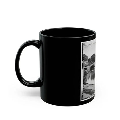 Richmond, Va. View On James River And Kanawha Canal Near The Haxall Flour Mills; Ruins Of The Gallego Mills Beyond (U.S. Civil War) Black Coffee Mug - Go Mug Yourself
