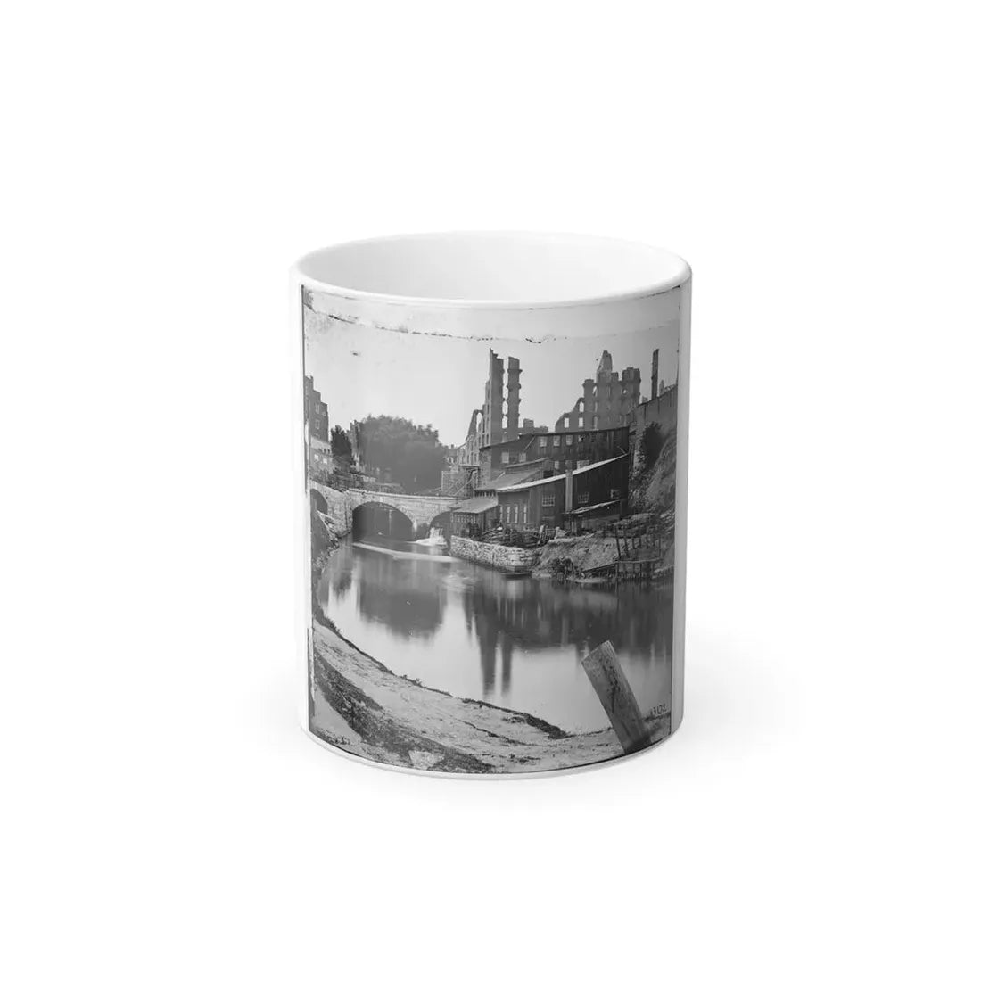 Richmond, Va. View on James River and Kanawha Canal Near the Haxall Flour Mills; Ruins of the Gallego Mills Beyond (U.S. Civil War) Color Changing Coffee Mug 11oz Default Title 11oz - Go Mug Yourself