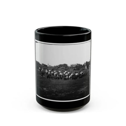 Richmond, Va. Wagon Train Of Military Telegraph Corps (U.S. Civil War) Black Coffee Mug 15oz - Go Mug Yourself
