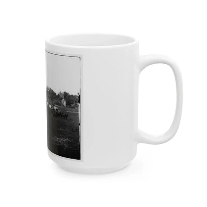 Richmond, Va. Wagon Train Of Military Telegraph Corps (U.S. Civil War) White Coffee Mug - Go Mug Yourself