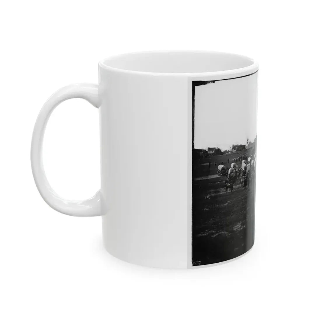 Richmond, Va. Wagon Train Of Military Telegraph Corps (U.S. Civil War) White Coffee Mug - Go Mug Yourself