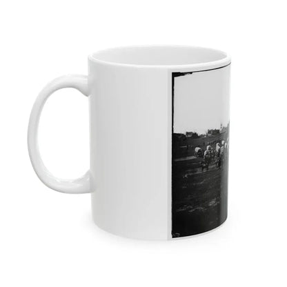 Richmond, Va. Wagon Train Of Military Telegraph Corps (U.S. Civil War) White Coffee Mug - Go Mug Yourself