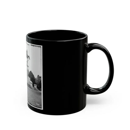 Richmond, Va. Washington Monument; St. Paul's Church In Left Background (U.S. Civil War) Black Coffee Mug - Go Mug Yourself