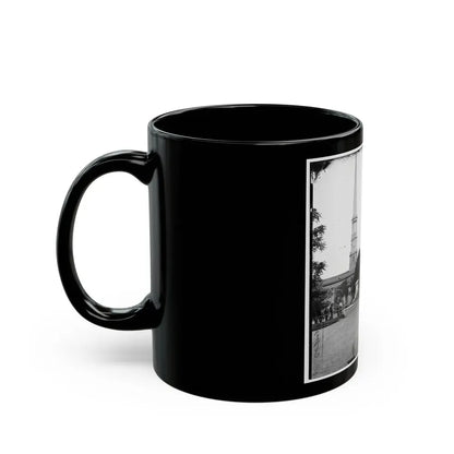 Richmond, Va. Washington Monument; St. Paul's Church In Left Background (U.S. Civil War) Black Coffee Mug - Go Mug Yourself