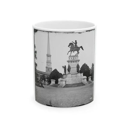 Richmond, Va. Washington Monument; St. Paul's Church In Left Background (U.S. Civil War) White Coffee Mug 11oz - Go Mug Yourself