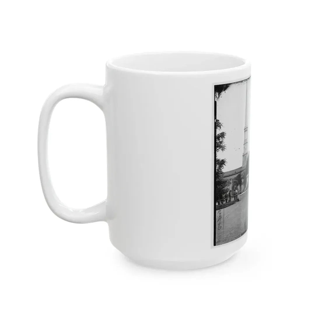 Richmond, Va. Washington Monument; St. Paul's Church In Left Background (U.S. Civil War) White Coffee Mug - Go Mug Yourself