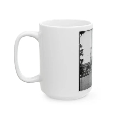 Richmond, Va. Washington Monument; St. Paul's Church In Left Background (U.S. Civil War) White Coffee Mug - Go Mug Yourself