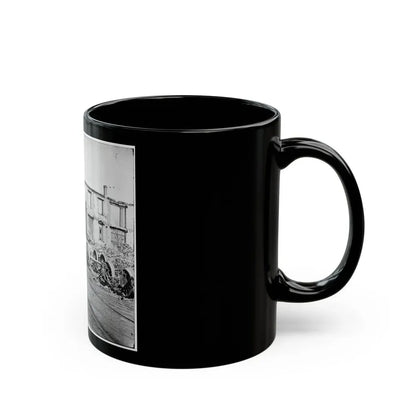 Richmond, Va. Wheels And Burned Railroad Cars Near Richmond & Petersburg Railroad Station (U.S. Civil War) Black Coffee Mug - Go Mug Yourself