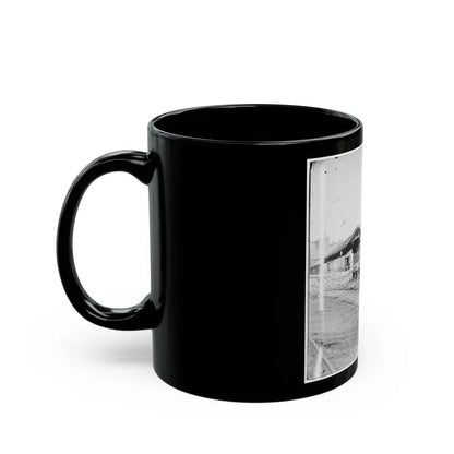 Richmond, Va. Wheels And Burned Railroad Cars Near Richmond & Petersburg Railroad Station (U.S. Civil War) Black Coffee Mug - Go Mug Yourself