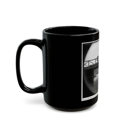 Richmond, Va. Bridge Over The Canal; Barges Beyond (U.S. Civil War) Black Coffee Mug-Go Mug Yourself