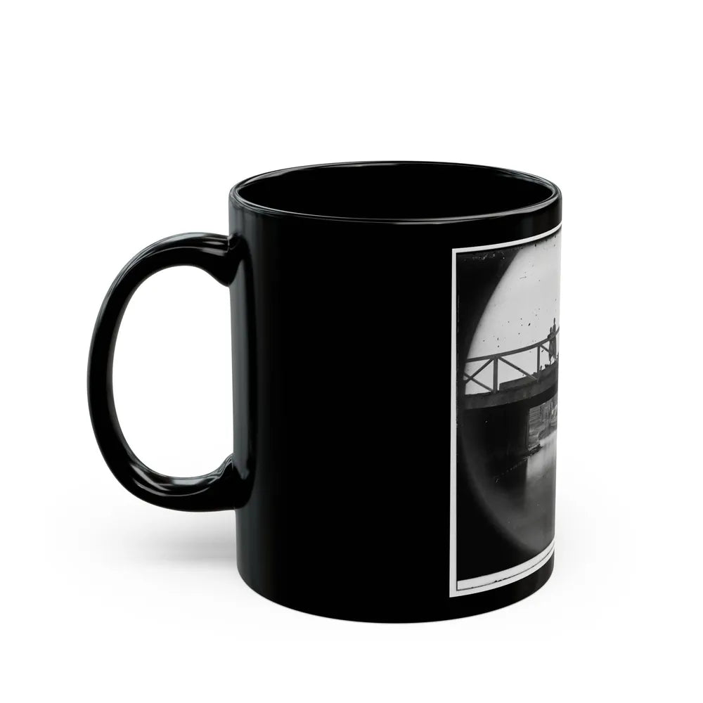 Richmond, Va. Bridge Over The Canal; Barges Beyond (U.S. Civil War) Black Coffee Mug-Go Mug Yourself