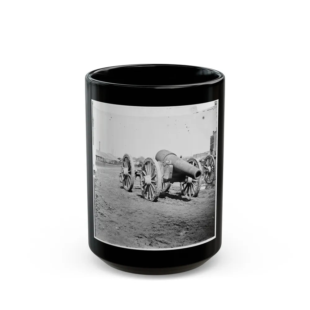 Richmond, Va. Captured Siege Guns At Rocketts 001 (U.S. Civil War) Black Coffee Mug-15oz-Go Mug Yourself