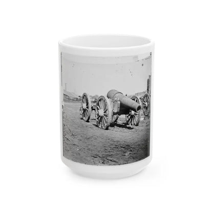 Richmond, Va. Captured Siege Guns At Rocketts 001 (U.S. Civil War) White Coffee Mug-15oz-Go Mug Yourself