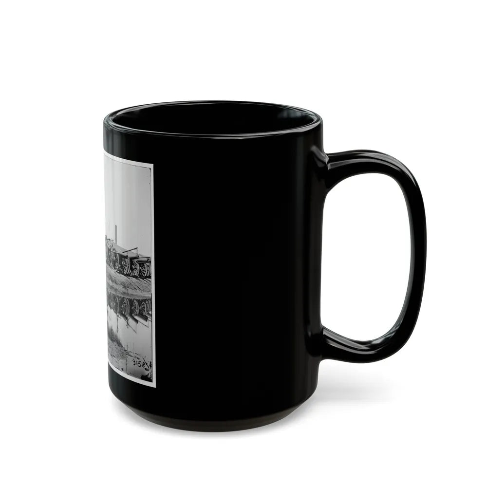 Richmond, Va. Captured Siege Guns At Rocketts; Different View 001 (U.S. Civil War) Black Coffee Mug-Go Mug Yourself