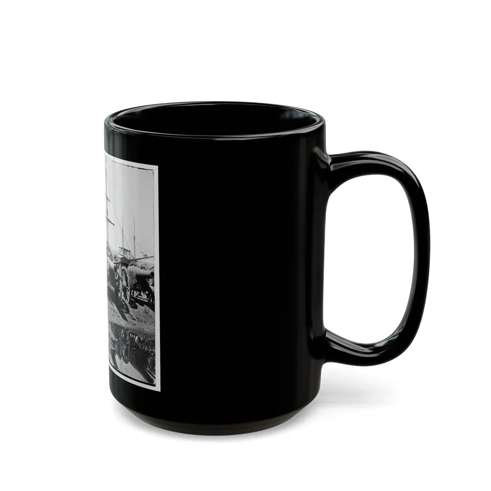 Richmond, Va. Captured Siege Guns At Rocketts; Different View 002 (U.S. Civil War) Black Coffee Mug-Go Mug Yourself