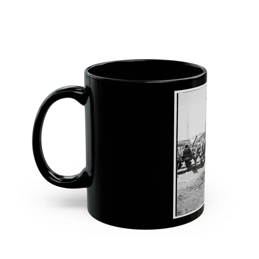 Richmond, Va. Captured Siege Guns At Rocketts; Different View 002 (U.S. Civil War) Black Coffee Mug-Go Mug Yourself