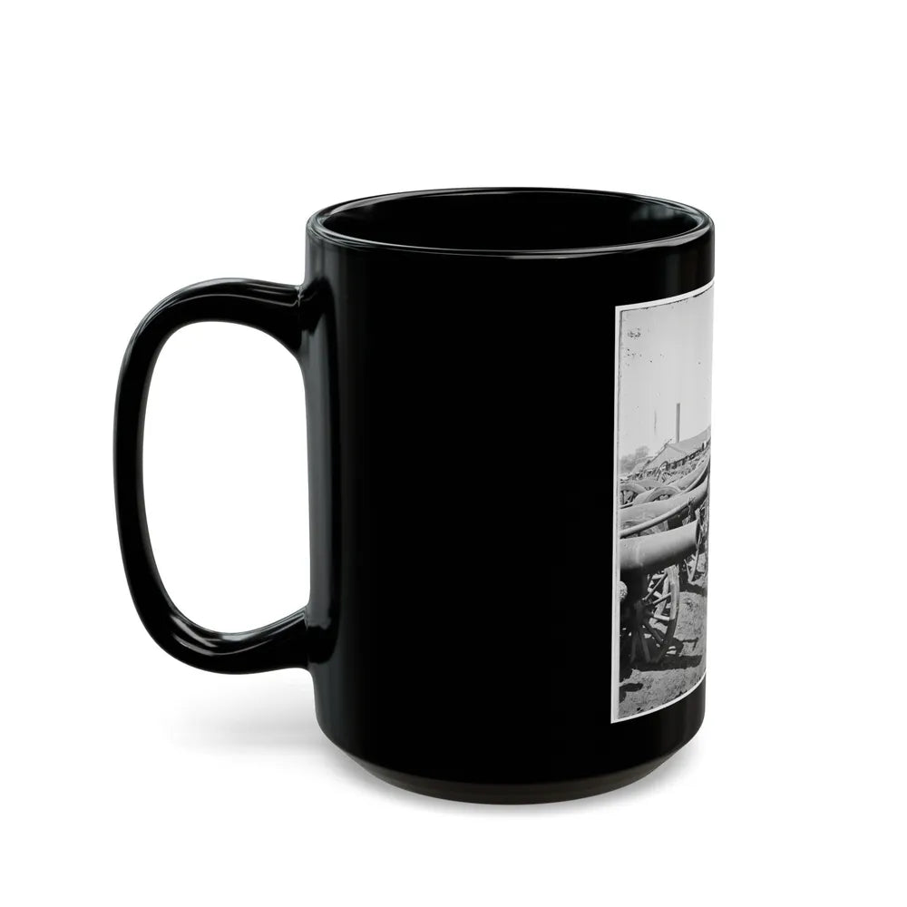 Richmond, Va. Captured Siege Guns At Rocketts; Different View (U.S. Civil War) Black Coffee Mug-Go Mug Yourself