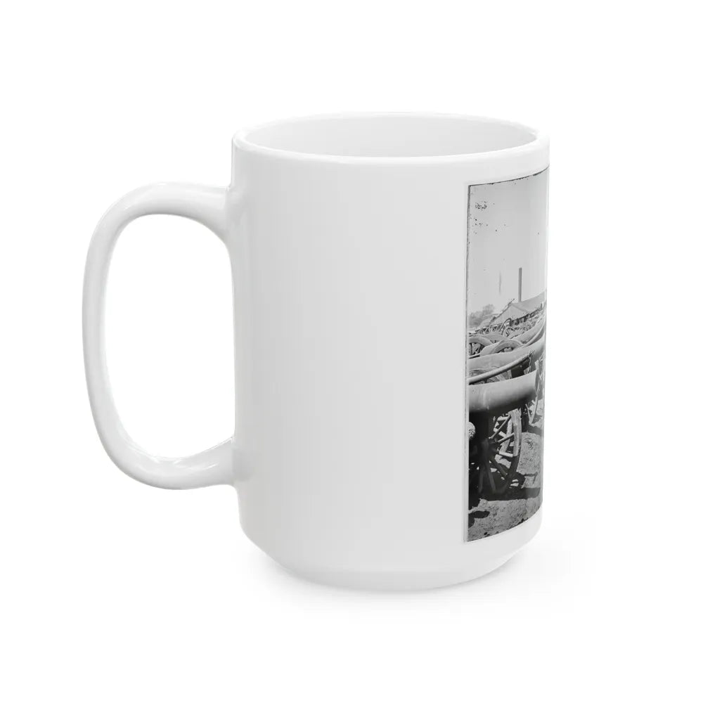 Richmond, Va. Captured Siege Guns At Rocketts; Different View (U.S. Civil War) White Coffee Mug-Go Mug Yourself