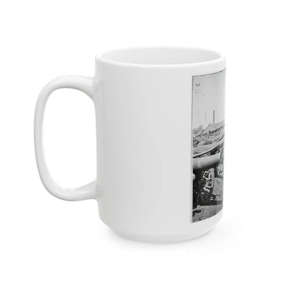 Richmond, Va. Captured Siege Guns At Rocketts; Different View (U.S. Civil War) White Coffee Mug-Go Mug Yourself