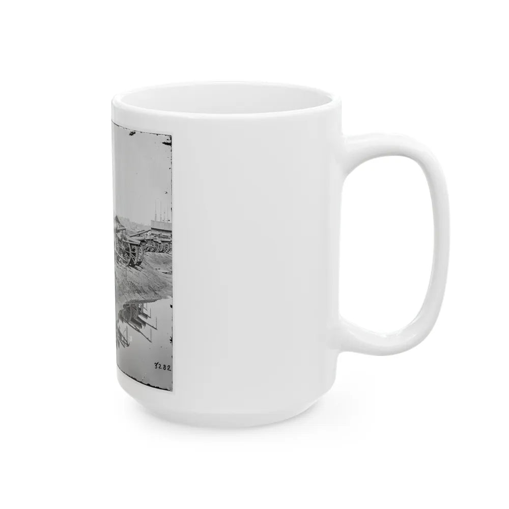 Richmond, Va. Captured Siege Guns At Rocketts; Different View (U.S. Civil War) White Coffee Mug-Go Mug Yourself