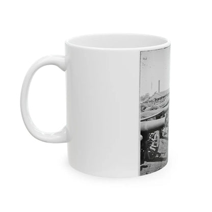 Richmond, Va. Captured Siege Guns At Rocketts; Different View (U.S. Civil War) White Coffee Mug-Go Mug Yourself