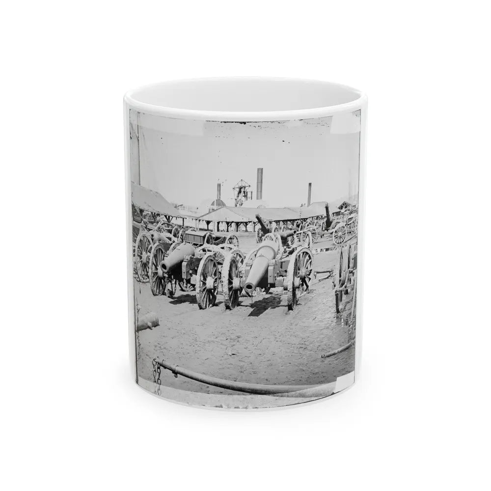 Richmond, Va. Captured Siege Guns At Rocketts (U.S. Civil War) White Coffee Mug-11oz-Go Mug Yourself