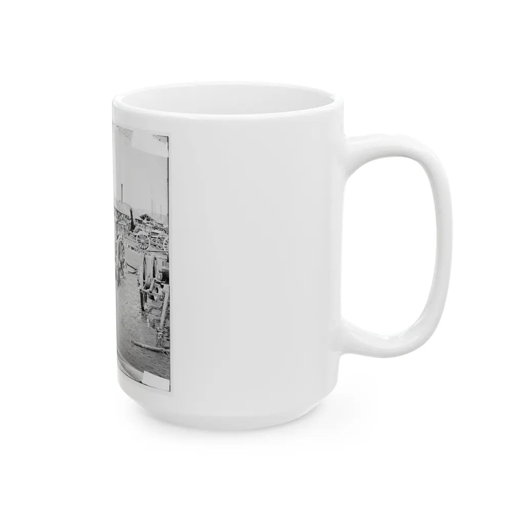 Richmond, Va. Captured Siege Guns At Rocketts (U.S. Civil War) White Coffee Mug-Go Mug Yourself