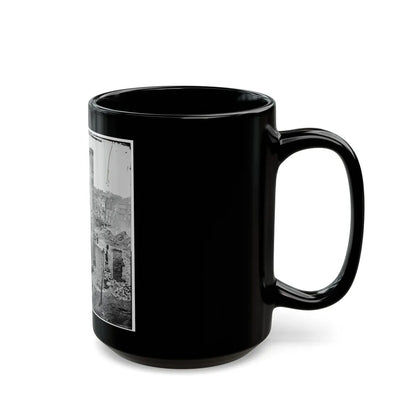 Richmond, Va. Chimneys Standing In The Burned District (U.S. Civil War) Black Coffee Mug-Go Mug Yourself