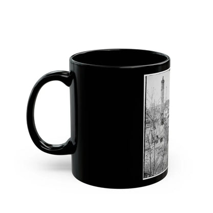 Richmond, Va. Chimneys Standing In The Burned District (U.S. Civil War) Black Coffee Mug-Go Mug Yourself