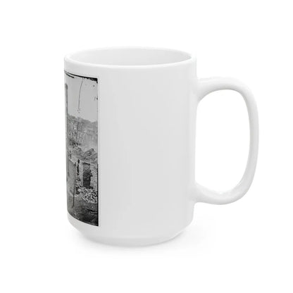 Richmond, Va. Chimneys Standing In The Burned District (U.S. Civil War) White Coffee Mug-Go Mug Yourself