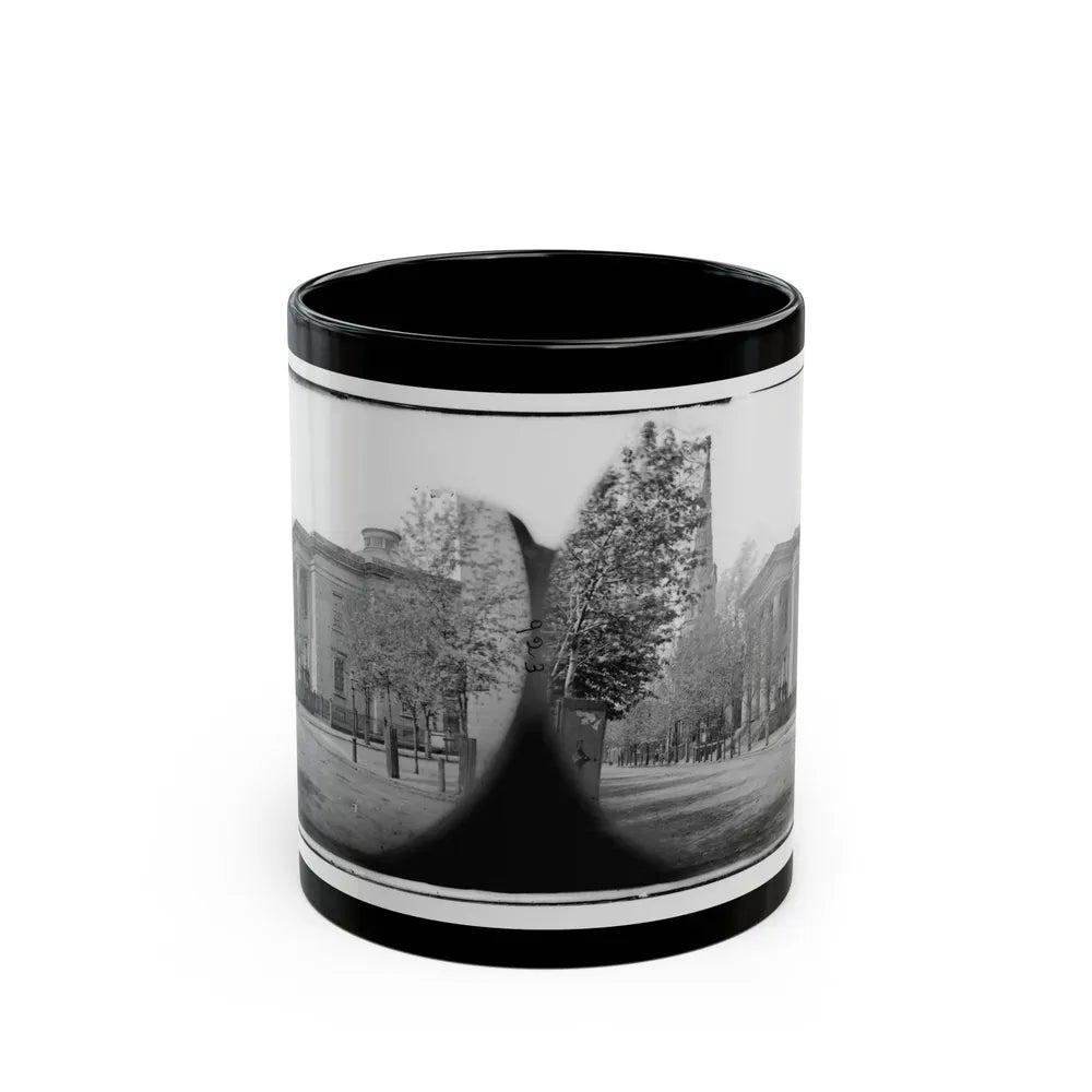 Richmond, Va. City Hall; Sycamore Church Beyond (Capitol Street) (U.S. Civil War) Black Coffee Mug-11oz-Go Mug Yourself