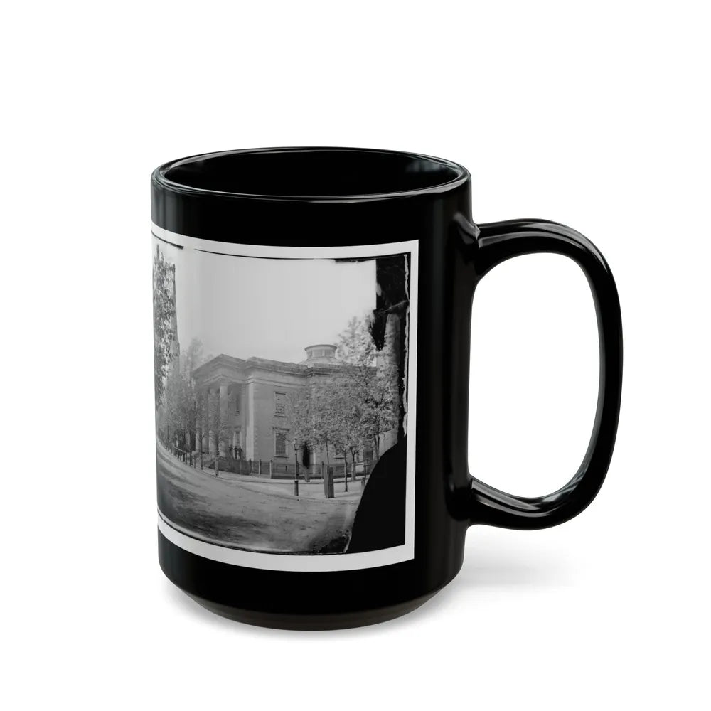 Richmond, Va. City Hall; Sycamore Church Beyond (Capitol Street) (U.S. Civil War) Black Coffee Mug-Go Mug Yourself