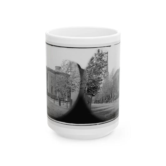 Richmond, Va. City Hall; Sycamore Church Beyond (Capitol Street) (U.S. Civil War) White Coffee Mug-15oz-Go Mug Yourself