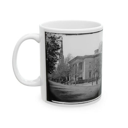 Richmond, Va. City Hall; Sycamore Church Beyond (Capitol Street) (U.S. Civil War) White Coffee Mug-Go Mug Yourself